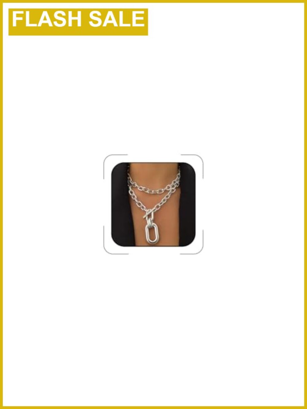 Chunky Layered Cuban Link Chain Necklace Zinc Statement Punk